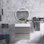 24 po Meuble-lavabo mural simple avec plateau en résine blanche-571594428