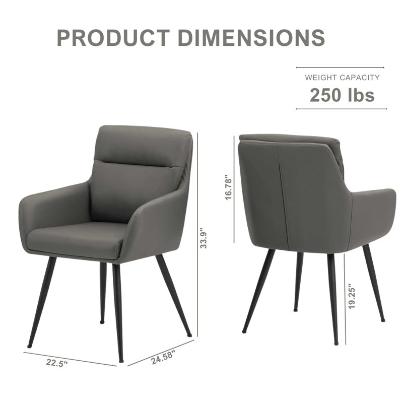 Ensemble de deux chaises de salle à manger Tazon