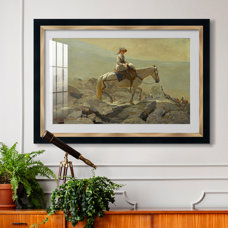 Le sentier des cavaliers, Montagnes Blanches, 1868 - Winslow Homer - Estampe encadrée sur mesure, 24x34 INNER SIZE