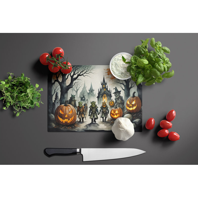 Grande planche à découper en verre Orcs Spooky Halloween