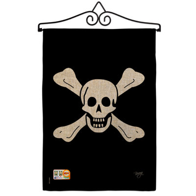« richard worley », impression pirate à 2 côtés en toile jute 19 po x 13 po drapeau de jardin