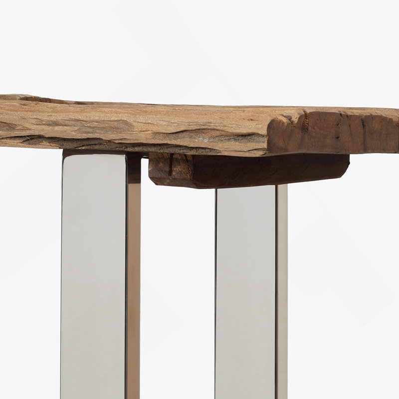 Console exquise fabriquée à la main avec un design artisanal et du bois récupéré durable pour l'élégance de la maison