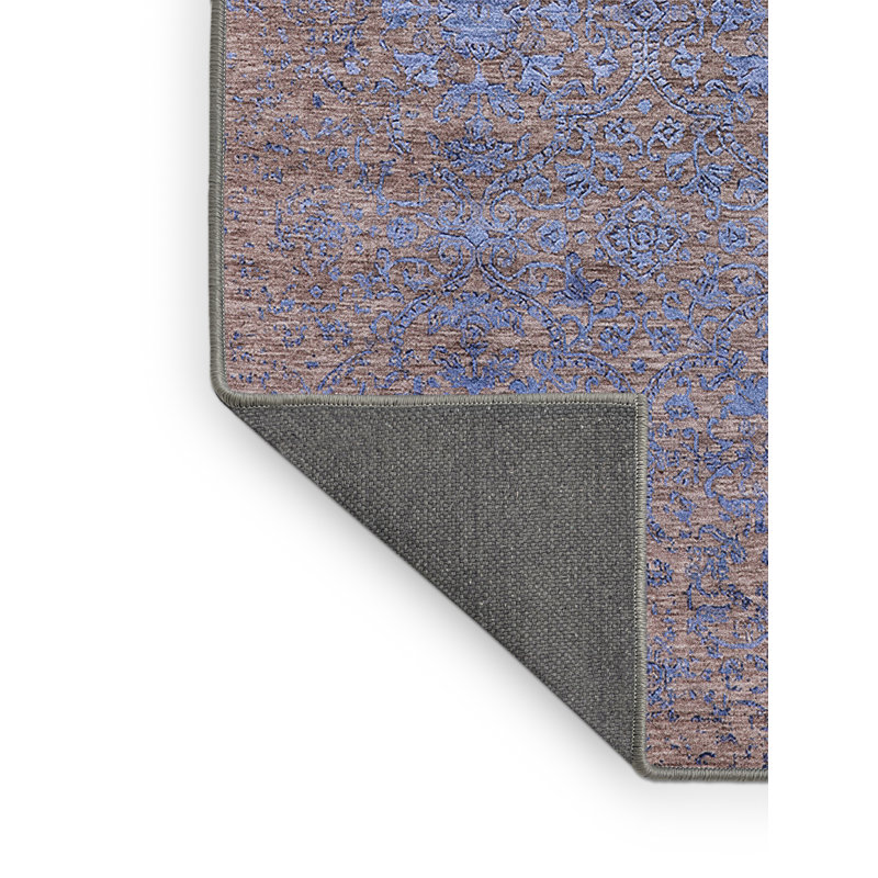 Tapis brun / bleu Shae, Tapis de couloir 2 pi x 5 pi