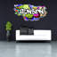 Adhésif décoratif nom graffiti personnalisé: art en vinyle Hip Hop personnalisé, autocollant de décoration de chambre amovible-90869784-91059712