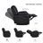 Talley 5-Seat Faux Leather Reclining Sectional Sofa with Storage Console Drop Down Table and Cup Holders-129225412