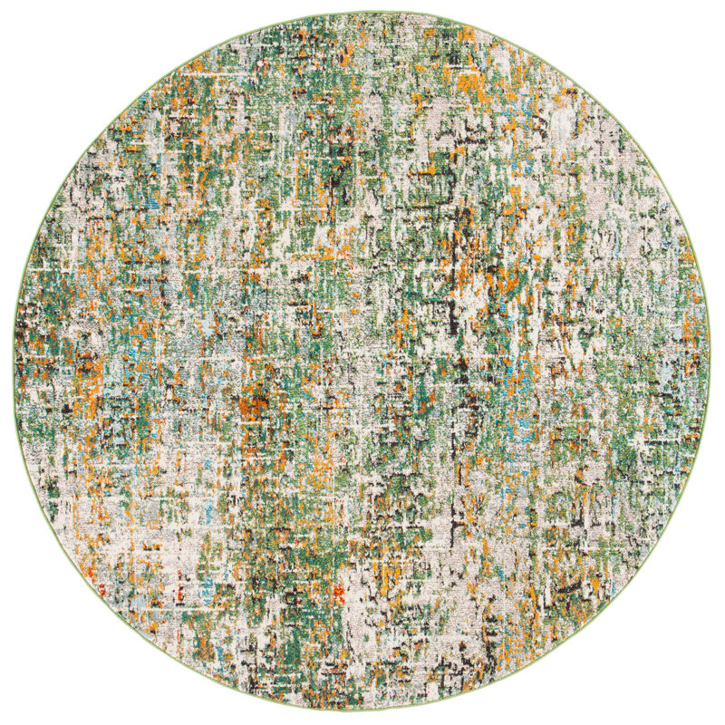 Madison Abstract Area Rug, Round 91 cm