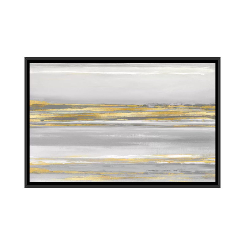 «Subtle Reflections With Gray» par Allie Corbin - Impression sur toile tendue sur châssis, H 40 po x l 60 po x P 1,5 po