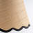 15.35" Solid Wood Table Lamp with Scallop Shade for Living Room Bedroom, Bedside Table