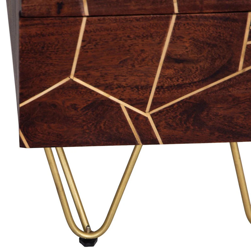 Anotida Solid Wood 45cm W 5 - Drawer Chest of Drawers