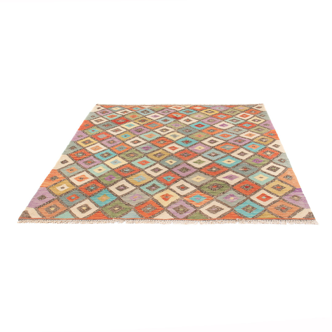 Barview Oriental Hand Loomed Rectangular 155 X 195cm Colourful Area Rug