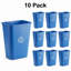 Corbeille de recyclage rectangulaire 10 gallons | Ensemble de 10-132264580