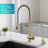KRAUS Britt Commercial Style Single Handle Pull Down Kitchen Faucet-54737719