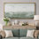 «Minimal Landscape Misty Green Horizon», reproduction d'art sur toile