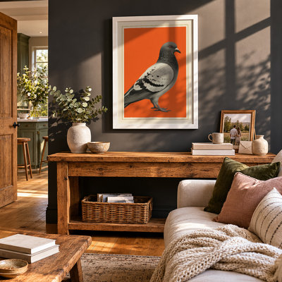 Pigeon Portrait Modern - Framed Print