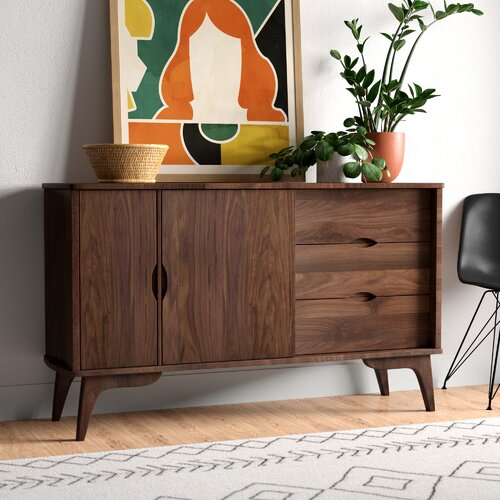 Wade Logan® Michalak 58'' Solid Wood Sideboard & Reviews 