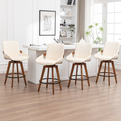 Swivel Upholstered Counter Stool