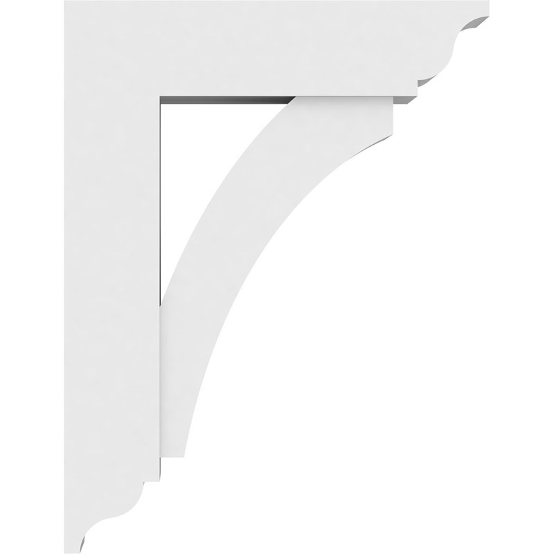 5"W x 20"D x 26"H Standard Thorton Architectural Grade PVC Bracket with Traditional Ends, 26"H x 5"W x 20"D