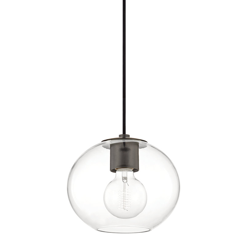 Margot 1 Light Pendant, 10.5" H x 12.25" W x 12.25" D, Old Bronze
