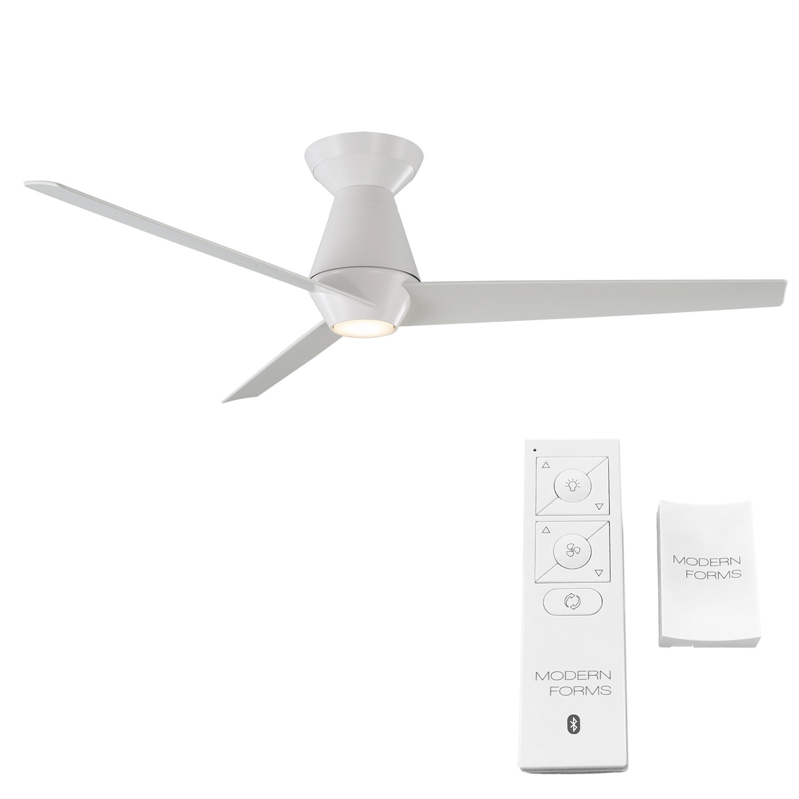52" Smart Ceiling Fan with LED Light Kit, 3000K, Matte White