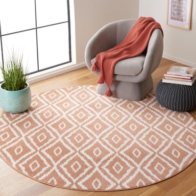 Tapis géométrique en polypropylène tissé à la machine Jassiah