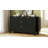 Sideboard With Wave Design - 3 Adjustable Shelves, 3 Drawers & Soft-Close Doors-1046171813