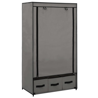 Alrik Steel Wardrobe