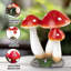 Décoration de jardin Tyrica, sculpture de champignon 15 po, décoration de jardin rouge