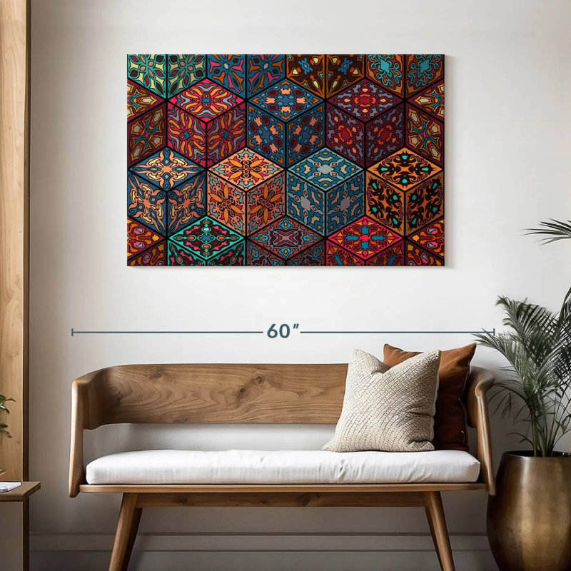 Cubes de mandala Kerner, H 30 po x l 45 po