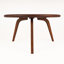 Table basse ronde en bois de noyer Dimauro, style Mid-Century moderne-1619058805
