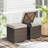 2-Pieces Patio Ottoman Set Outdoor Wicker Stool With Storage-989458074