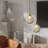 Modern Globe Ribber Glass Brass Pendant Light In Leaf Pattern-1763198149
