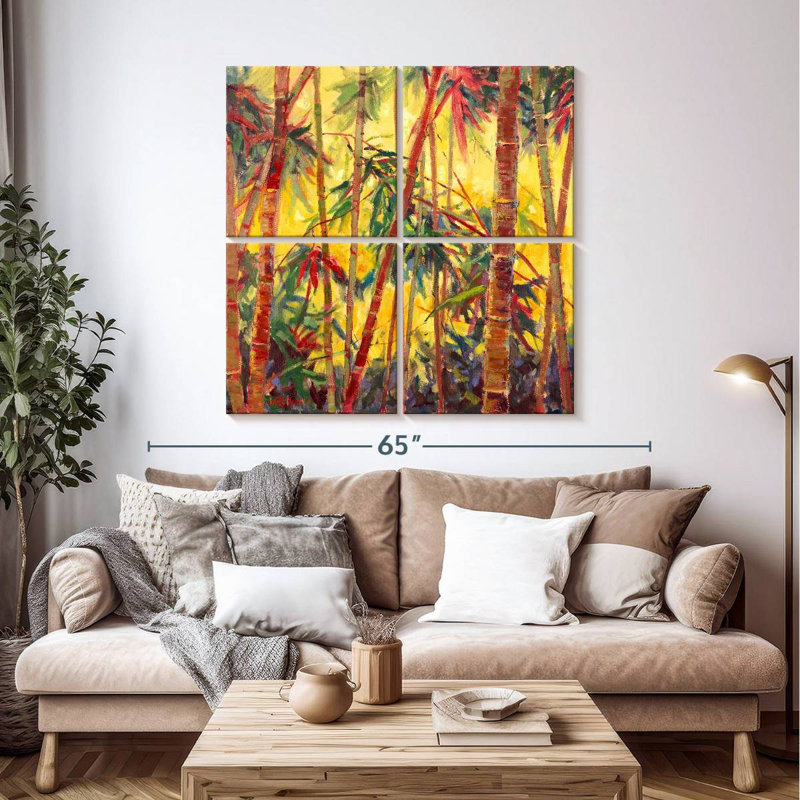 Harnek Lush Bamboo Grove II, 45" H x 45" W