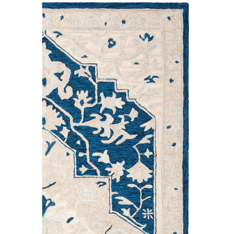 Tapis oriental en laine et coton touffeté à la main Danielburnham, Rectangle 8 pi x 10 pi