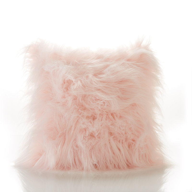 Boston Square Throw Pillow Cover, Pink