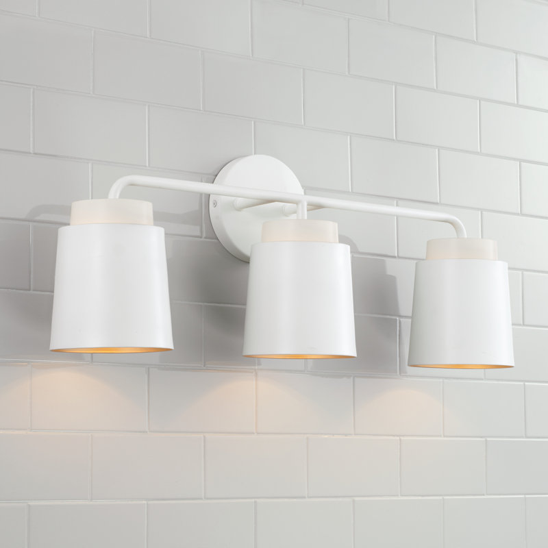 Pratt 3 - Light Dimmable Vanity Light, Matte White