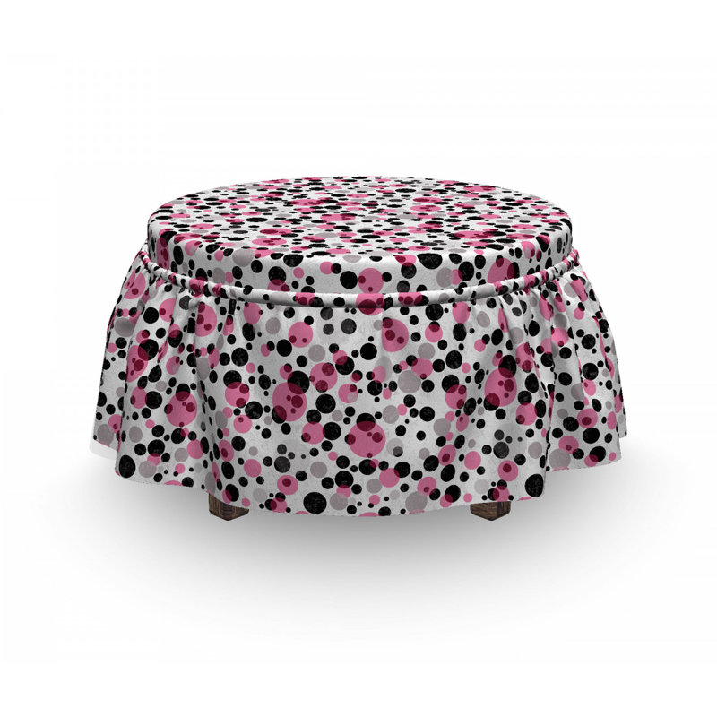 Ensemble de housse pour repose-pieds à coussin de boîte 2 pièces rétro grunge