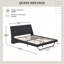 Structure de lit en cuir Pu-137046420-137046422