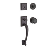 Napa Handleset with Single Cylinder Deadbolt and Round Door Knob and Traditional Round Rosette