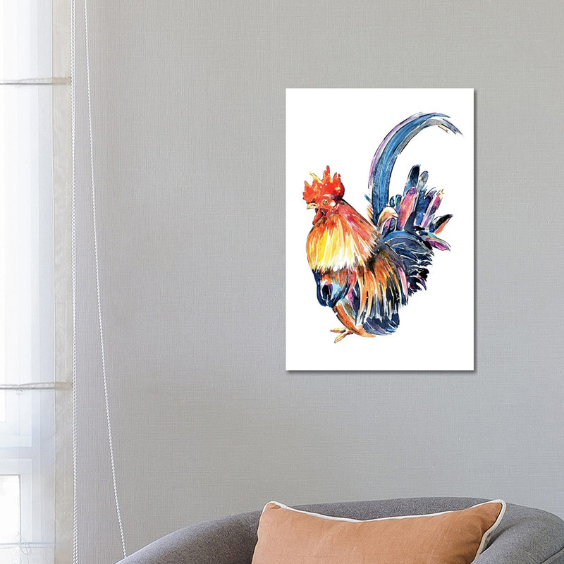 Rooster - Wrapped Canvas Painting, 66.04cm H x 45.72cm W