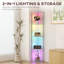 HOMCOM RGB LED Floor Lamp with Shelves 4-Tier Standing Lamp-940139107