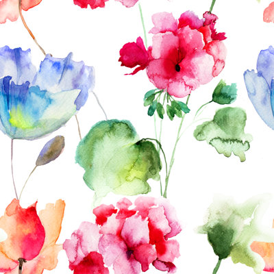 Fleurs d'été - peinture sur toile tendue
