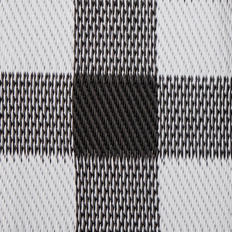 Tapis noir / blanc Appoline Chechered, Rectangle 4 pi x 6 pi