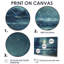 Ensemble de décorations murales vagues blanches et bleues-1593956229