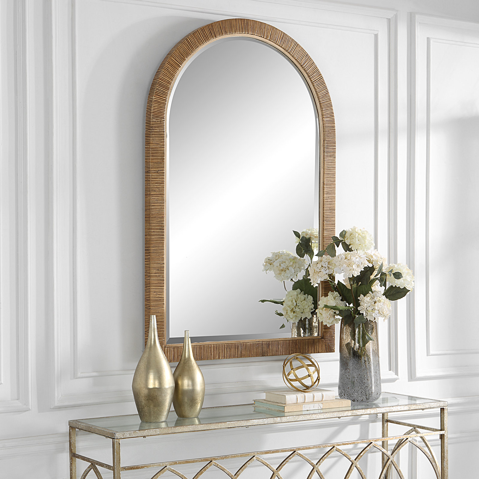Adrianne 35" Rattan Accent Mirror