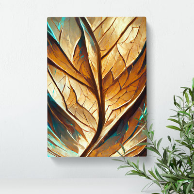 Abstract Autumn Leaf No.2 - Wrapped Canvas Print