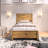 Hibir Farmhouse Set Of 5 Items For Bedroom, One Twin Bed, One Double Dresser, One Chest And Two Nightstands Solid Wood Rustic Style-420623248-420623246