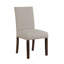 Ensemble de cuisine classique 9 pièces, table de finition brun foncé avec 8 chaises d'appoint à haut dossier rembourrées-142242357-142242356