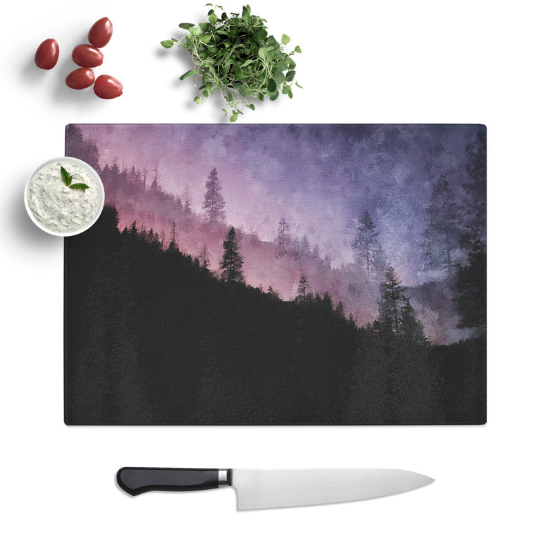 Forest Painting Chopping Board, 0.4cm H x 20cm W x 28.5cm L