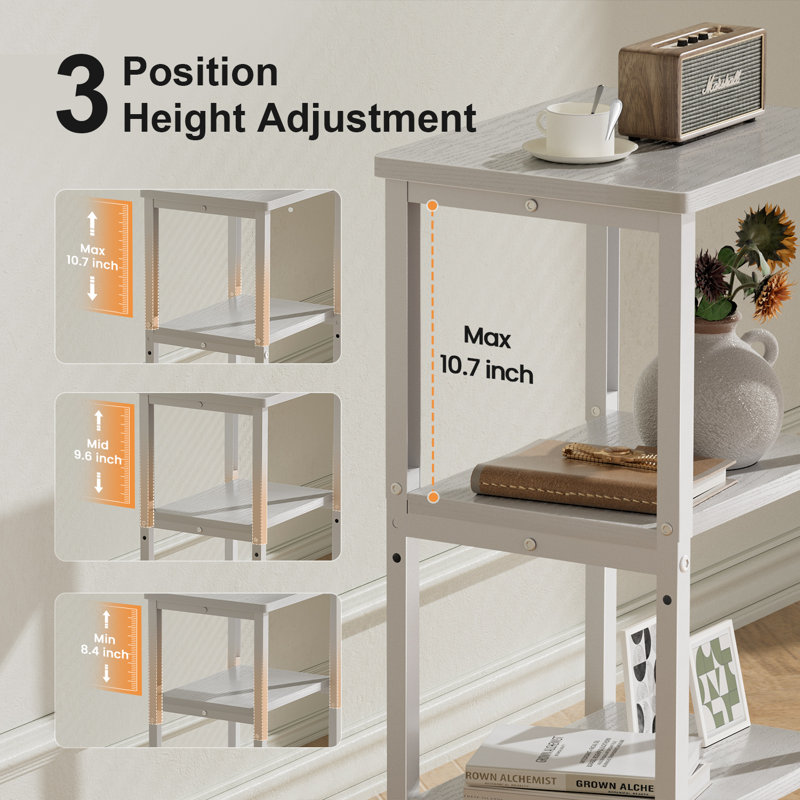 End Table, White, White