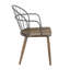 Chaise Riley Industrial en bois de noyer foncé et métal noir par Lumisource